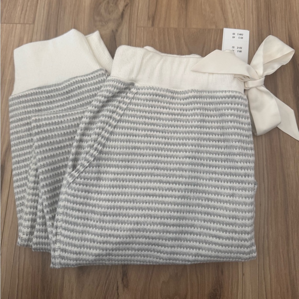 Abercrombie & Fitch Cozy Sweater Knit Lounge Jogger Pajama Pants Gray NWT